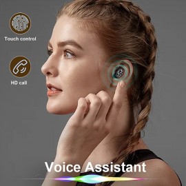 New TWS Wireless Earphones Hifi Stereo Noise Cancelling Earbuds In Ear Touch Headsets Music Sports Earbuds For Smartphones