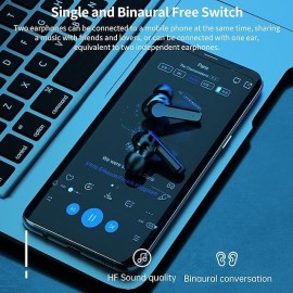9D Stereo Bluetooth Earbuds TWS Wireless Bluetooth5.1 Earphones Waterproof Sport Headset Noise Reduction In Ear Headphones with Charginng Case
