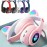 RGB Cute Cat Bluetooth Headphone Wireless Headset Foldable Hifi Music Stereo Noise Cancel Earphone TF Card For Kids Girls Gifts Christmas Gift