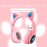 L400 LED Flash Cute Cat Ears Headphone With Microphone Bluetooth Earphone Over-Ear Wireless Music Gaming Player Over-Ear Wireless Headset
