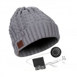 Bluetooth Beanie Wireless Hat LED Light Knitted Hat Bluetooth 5.2 Earbuds Warm Men Women Hat Winter Warm Beanie Wireless Outdoor Sport Headset Stereo Music Headphone for Christmas Gift
