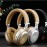 TM061 Folding Wireless Bluetooth Headphones Subwoofer Stereo LED Lights Headset with Microphone