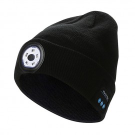 Sleep Headphones Wireless Bluetooth Beanie Hat with Light LED Cap with Headphones Built-in Stereo Speakers & Mic Tech Gift for Men Women Dad
