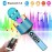 Portable Wireless Bluetooth Karaoke Microphone Home KTV Handheld Microphone Multifunctional Music Speaker Record Microphones for IOS Android Phone Computer

